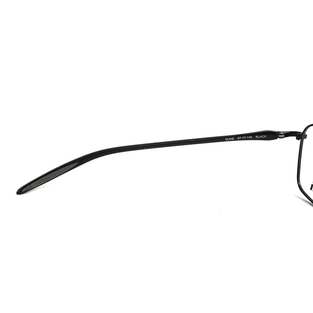Denali Eyeglasses Frames DUNE BLACK Rectangular Pilot Wire Rim 57-17-140